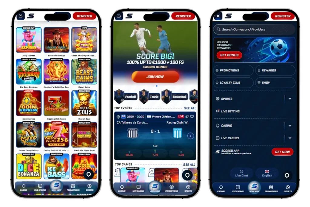 Scored Casino app